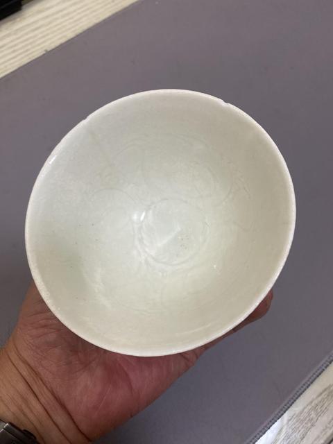古玩陶瓷景德鎮影青釉刻劃花 花卉紋斗笠盞拍賣,當前價格2800元