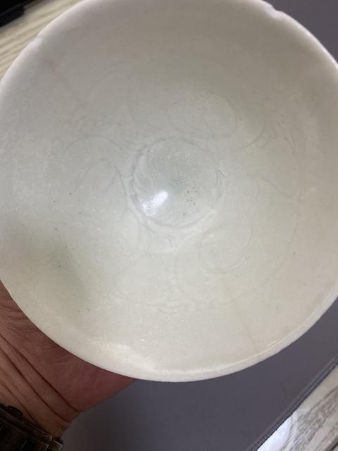 古玩陶瓷景德鎮影青釉刻劃花 花卉紋斗笠盞拍賣,當前價格2800元