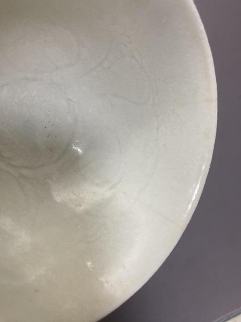 古玩陶瓷景德鎮影青釉刻劃花 花卉紋斗笠盞拍賣,當前價格2800元