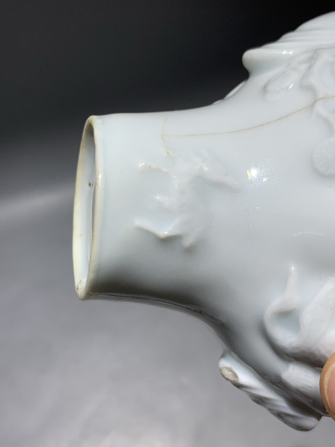 古玩陶瓷明末清初德化窯白釉鶴鹿同春龍虎杯拍賣,當(dāng)前價(jià)格1688元