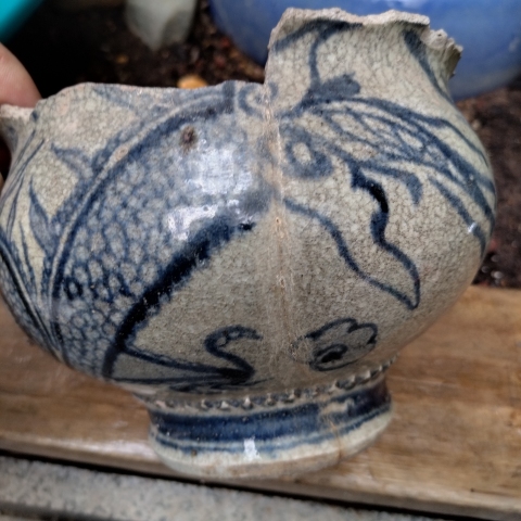 古玩陶瓷晚明龍紋青花香爐拍賣,當前價格2500元