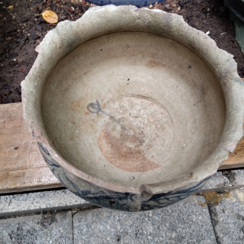古玩陶瓷晚明龍紋青花香爐拍賣,當前價格2500元