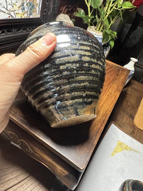 古玩陶瓷明末清初黑釉罐拍賣，當前價格650元