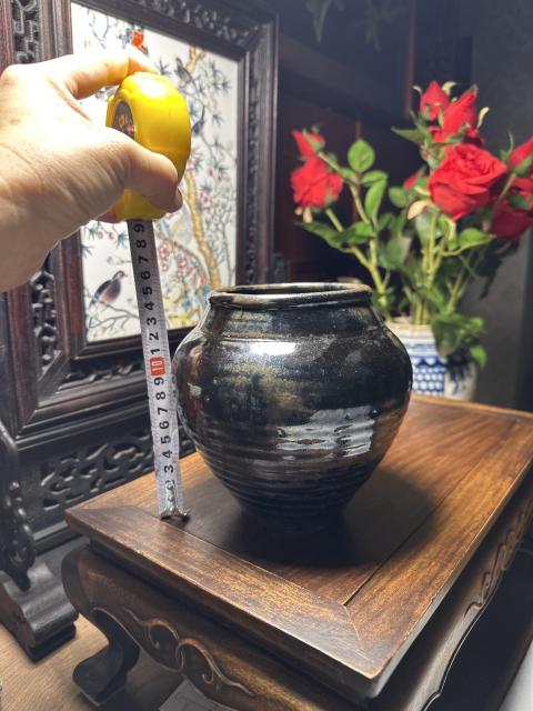 古玩陶瓷明末清初黑釉罐拍賣，當前價格650元