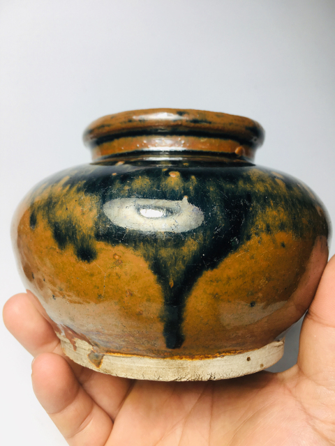 古玩陶瓷精品窯變兔毫釉罐拍賣，當(dāng)前價格0元