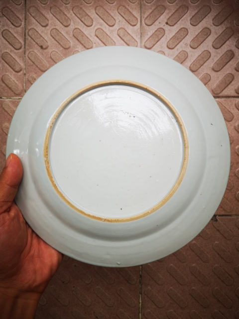 古玩陶瓷清康熙·精品青花礬紅描金花卉紋盤拍賣，當前價格2999元