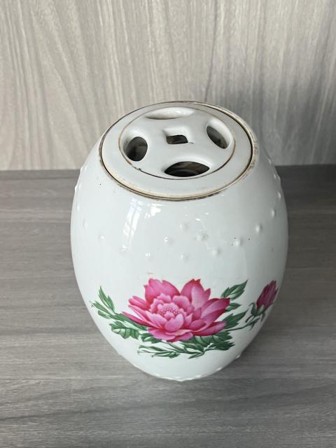 古玩陶瓷解放初 精品粉彩花卉紋鼓釘罐拍賣，當(dāng)前價(jià)格280元