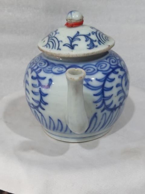 古玩陶瓷青花纏枝花紋茶壺拍賣，當前價格1280元