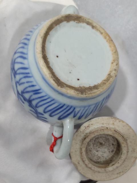 古玩陶瓷青花纏枝花紋茶壺拍賣，當前價格1280元