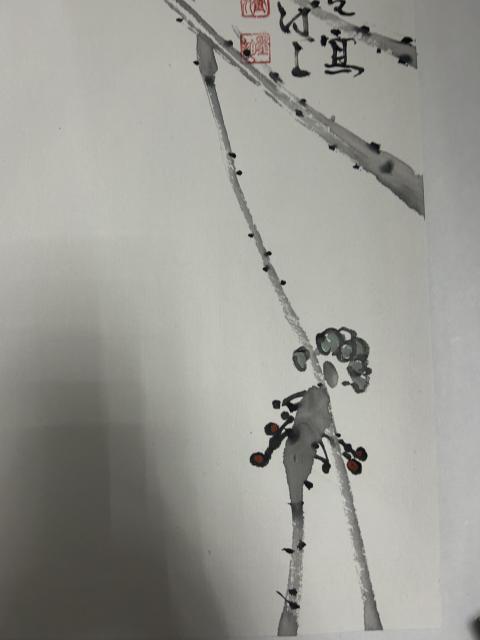 古玩字畫彭亮《水墨花鳥》拍賣，當(dāng)前價(jià)格455元