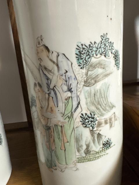 古玩陶瓷楊紫卿款右軍愛鵝彩繪帽筒拍賣，當(dāng)前價(jià)格6850元