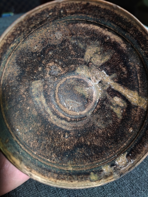 古玩陶瓷南宋 吉州窯窯變釉茶盞拍賣,當前價格399元
