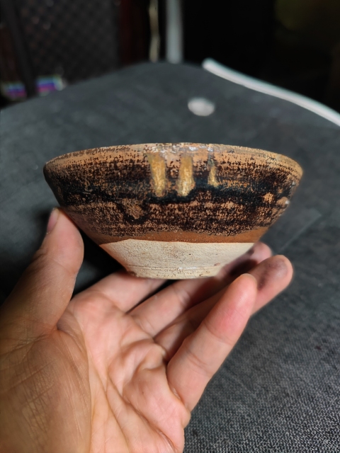 古玩陶瓷南宋 吉州窯窯變釉茶盞拍賣,當前價格399元