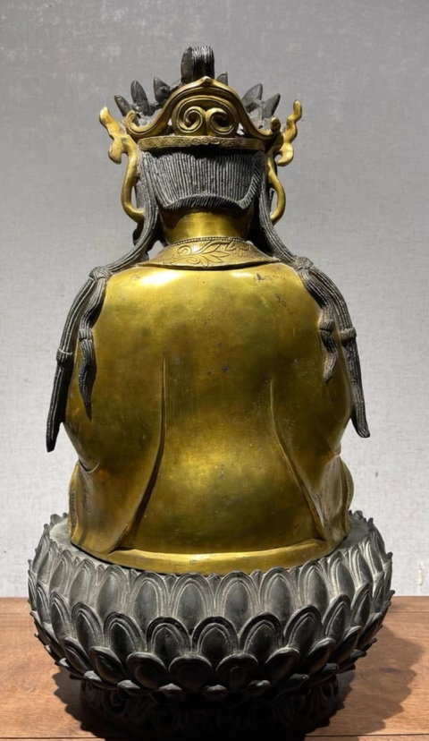 古玩銅器明晚期鎏金佛造像拍賣，當(dāng)前價(jià)格985000元