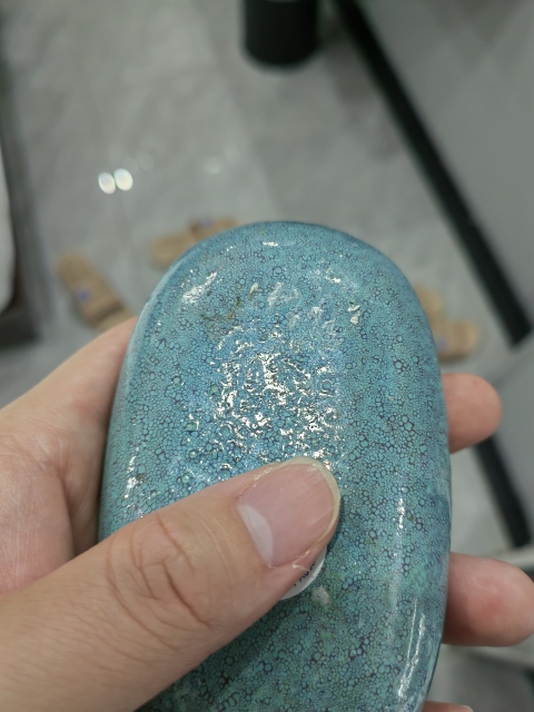 古玩陶瓷晚清爐鈞釉橢圓型洗拍賣,當前價格6188元