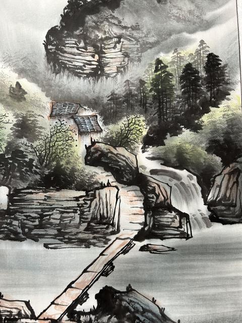 古玩字畫蔣洪建老師精品寫生《山水》拍賣,當前價格750元