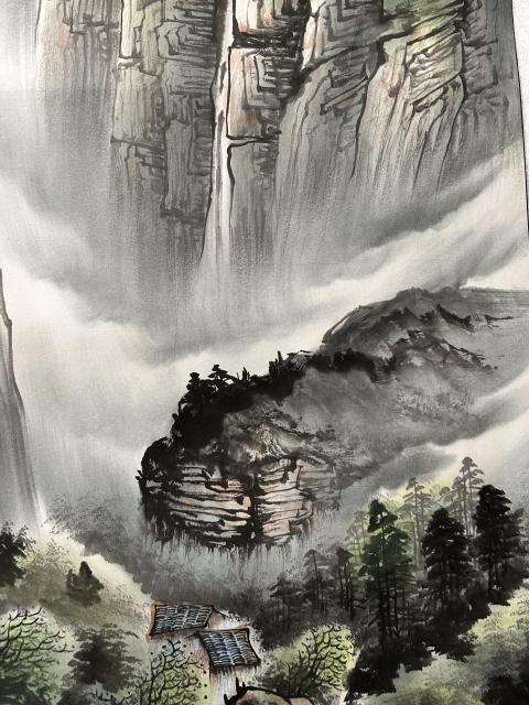 古玩字畫蔣洪建老師精品寫生《山水》拍賣,當前價格750元