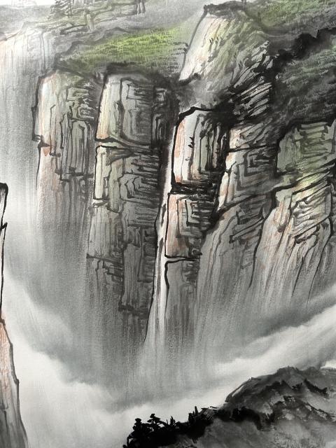 古玩字畫蔣洪建老師精品寫生《山水》拍賣,當前價格750元