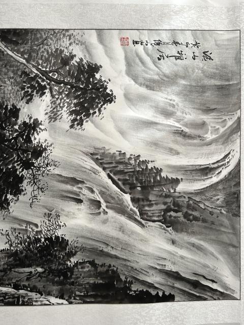 古玩字畫李仙山老師精品寫生《溪山雅居》拍賣，當前價格750元