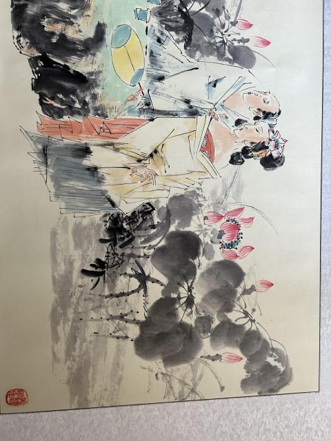 古玩字畫何奕興《人物》拍賣,當前價格850元