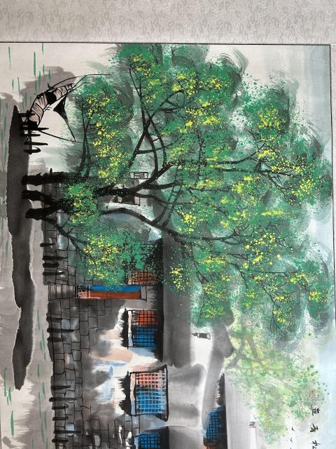 古玩字畫秦松青老師《山水》拍賣,當(dāng)前價格850元