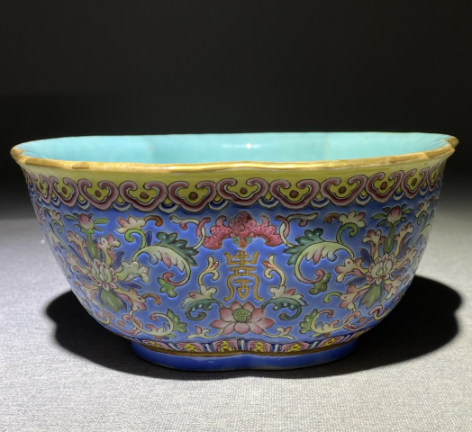 古玩陶瓷福壽紋粉彩花口碗拍賣,當(dāng)前價格6600元