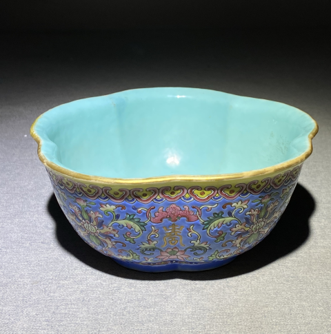 古玩陶瓷福壽紋粉彩花口碗拍賣,當(dāng)前價格6600元