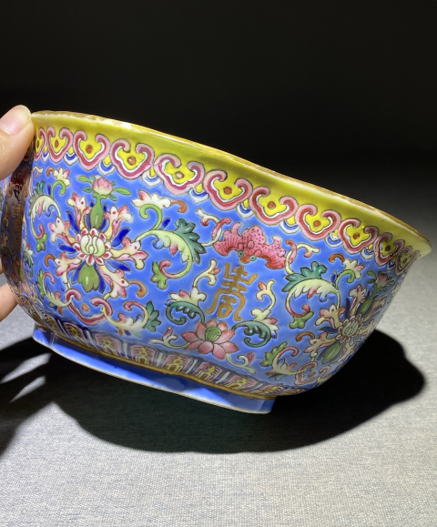 古玩陶瓷福壽紋粉彩花口碗拍賣,當(dāng)前價格6600元