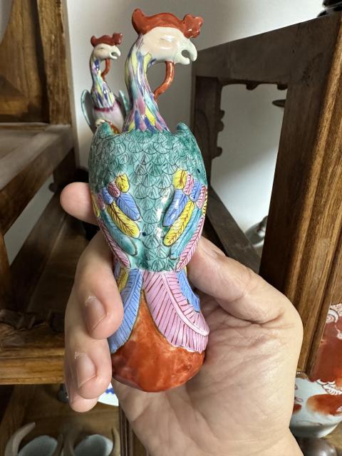 古玩陶瓷金生盛粉彩鳳凰塑像拍賣,當(dāng)前價格18500元