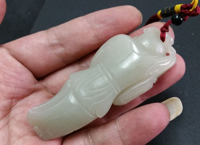 古玩玉器和田玉雕“提籃童子”拍賣，當前價格360元