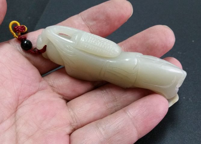古玩玉器和田玉雕“提籃童子”拍賣，當前價格360元