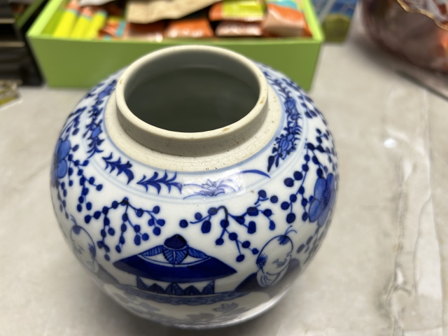 古玩陶瓷喜報平安青花罐拍賣，當前價格2000元