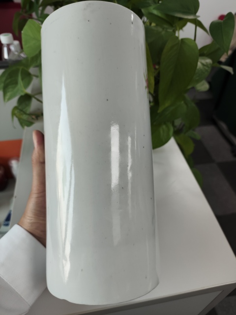古玩陶瓷柳樹黃鶯紋彩繪帽筒拍賣,當前價格400元