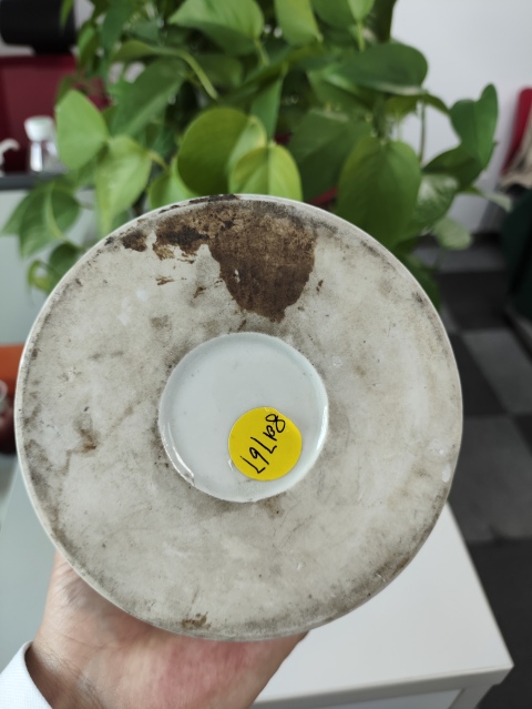 古玩陶瓷柳樹黃鶯紋彩繪帽筒拍賣,當前價格400元