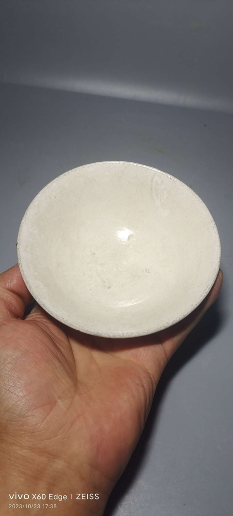 古玩陶瓷定窯系白釉斗笠碗拍賣,當前價格8600元