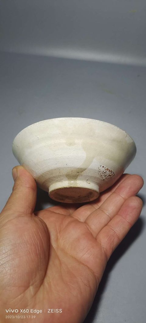 古玩陶瓷定窯系白釉斗笠碗拍賣,當前價格8600元