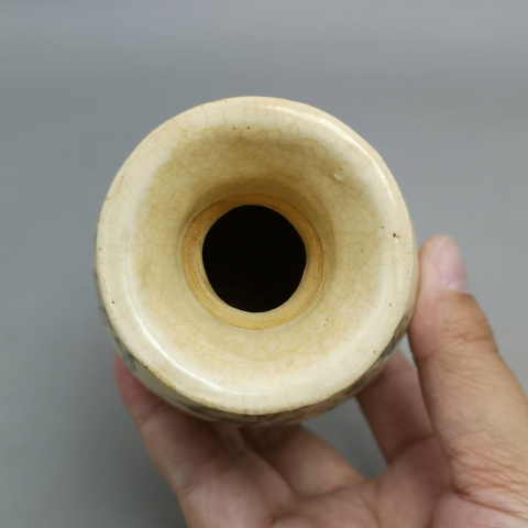 古玩陶瓷清代花卉紋青花瓶拍賣，當前價格850元