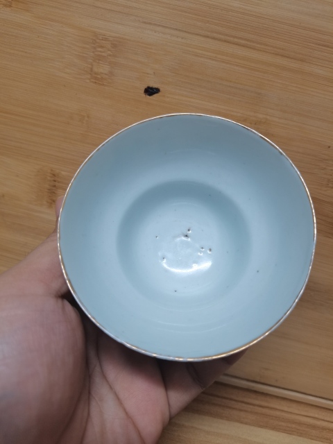 古玩陶瓷民國粉彩竹紋折腰杯拍賣,當前價格3000元