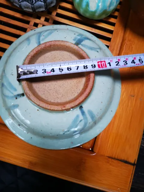 古玩陶瓷明末清初青花荷塘花鳥紋盤拍賣，當(dāng)前價(jià)格1500元