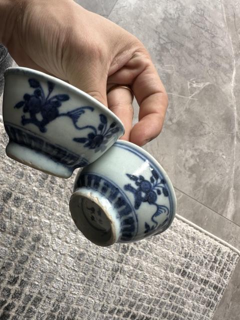 古玩陶瓷青花三多紋茶杯拍賣(mài)，當(dāng)前價(jià)格2000元