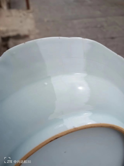 古玩陶瓷清早期花卉紋青花盤拍賣，當前價格900元