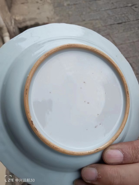古玩陶瓷清早期花卉紋青花盤拍賣，當前價格900元
