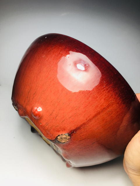 古玩陶瓷(收藏佳品)鈞紅釉三乳足缽式香爐拍賣(mài),當(dāng)前價(jià)格0元