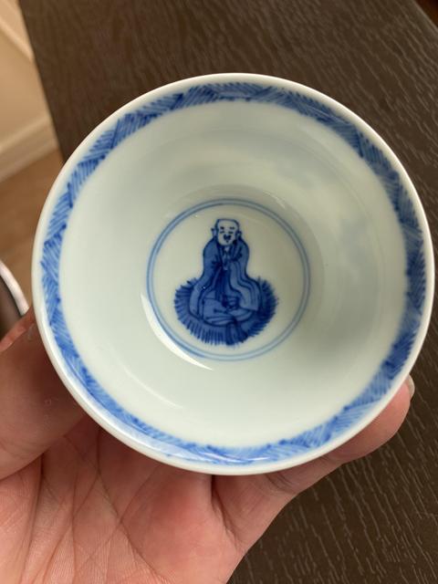 古玩陶瓷人物紋青花杯盤拍賣，當前價格4300元