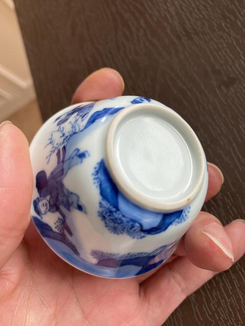 古玩陶瓷人物紋青花杯盤拍賣，當前價格4300元