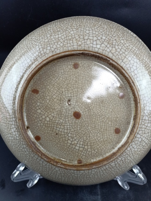 古玩陶瓷【乾隆】哥釉七星盤【收藏佳品】拍賣，當前價格0元