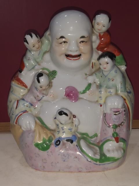 古玩陶瓷五子彌勒佛塑像拍賣，當前價格588元