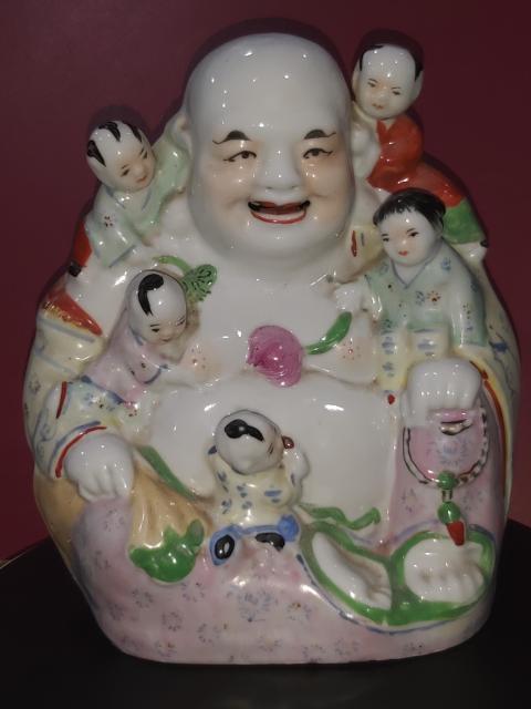 古玩陶瓷五子彌勒佛塑像拍賣，當前價格588元