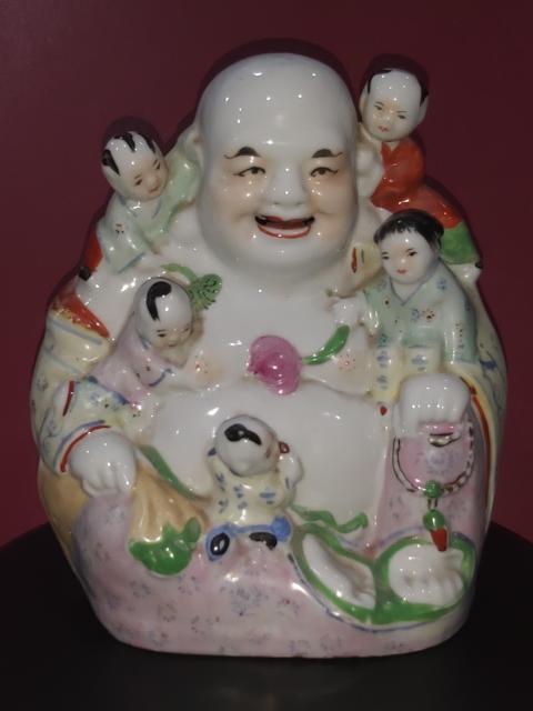 古玩陶瓷五子彌勒佛塑像拍賣，當前價格588元