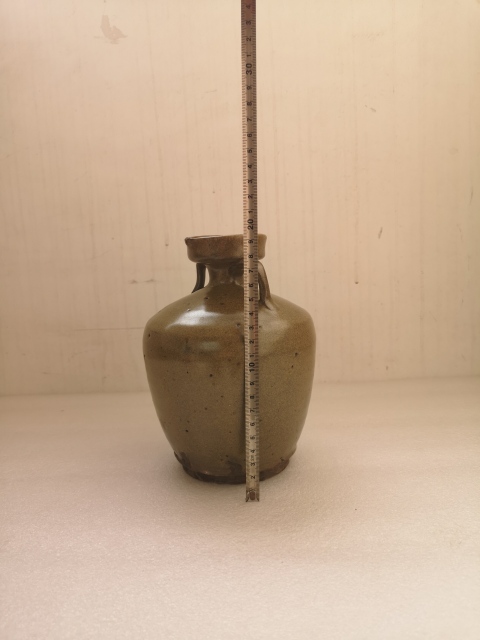 古玩陶瓷磁州窯茶葉末釉雙系流口壺拍賣,當前價格680元
